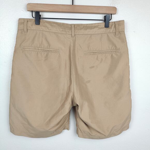Flint & Tinder 365 Chino Shorts Mens 32 Tan Lightweight Preppy Minimalist FLAWED - Picture 4 of 8